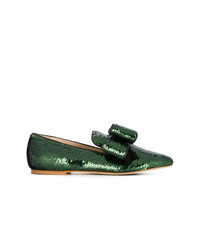 Green Sequin Loafers