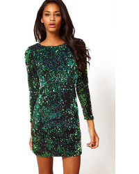 Sequined Bodycon Green Dress