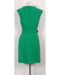 Milly Emerald Green Dress With Gold Belt