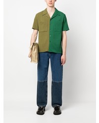 Andersson Bell Colour Block Panelled Shirt