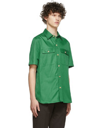 Isaia Green Cotton Shirt