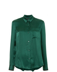 Green Silk Dress Shirt