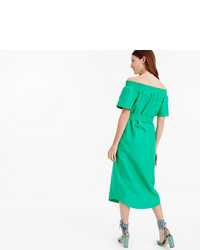 J.Crew Collection Off The Shoulder Dress In Silk