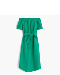 J.Crew Collection Off The Shoulder Dress In Silk