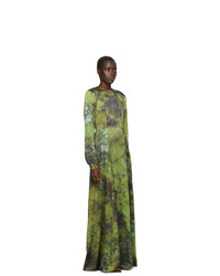 S.R. STUDIO. LA. CA. Green Soto Silk Long Prairie Dress