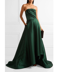 Jason Wu Strapless Faille Gown Emerald