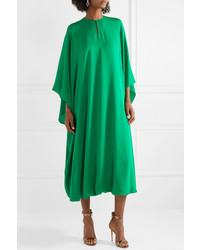 Reem Acra Draped Silk Tte Midi Dress