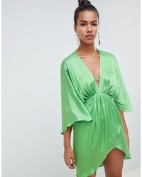 Green Silk Shift Dress