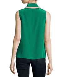 Bailey 44 For Sure Button Front Sleeveless Shirt Green