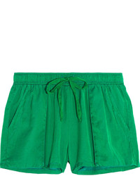 Green Silk Shorts