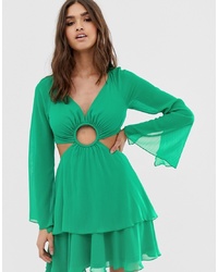ASOS DESIGN Mini Dress With Long Sleeve And Detail
