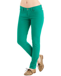 Angry Rabbit Front Row Fashionista Jeans In Green