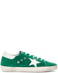 Golden Goose Deluxe Brand Emerald Green Superstar Suede Sneakers
