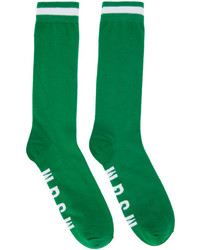 MSGM Green Logo Socks