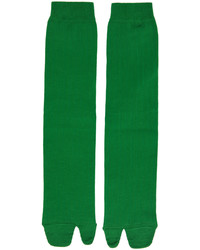 Maison Margiela Green Tabi Bootleg Socks