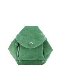 Green Suede Backpack