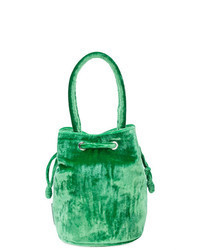 Green Suede Bucket Bag