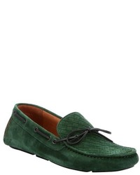 Green Suede Driving Shoes