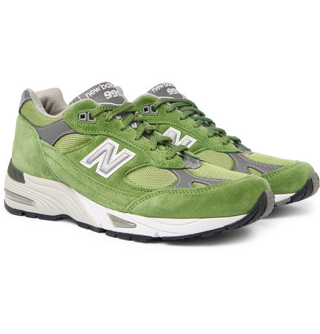 New Balance 991 Suede Mesh And Leather Sneakers, $228 | MR PORTER |  Lookastic
