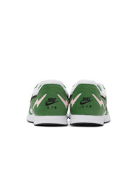 Nike Green And White Air Streak Lite Sneakers