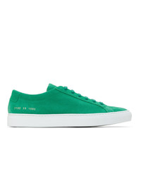 Common Projects Green Suede Original Achilles Low Sneakers