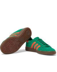 adidas Originals Handball Spezial Leather Trimmed Suede Sneakers