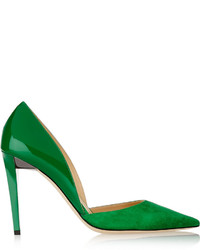 Jimmy Choo Darylin Suede And Patent Leather Pumps