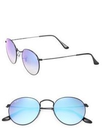 Ray-Ban 50mm Mirrored Round Metal Sunglasses