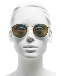 Ray-Ban 50mm Round Polarized Sunglasses