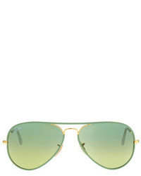 Ray-Ban Aviator Gradient Sunglasses Green