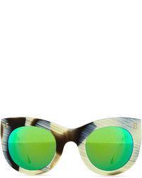 Illesteva Boca Cat Eye Sunglasses Horn