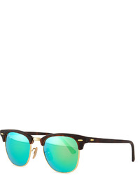 Ray-Ban Clubmaster Half Rimmed Sunglasses Tortoisegreen