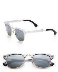 Ray-Ban Clubmaster Mirrored Lens Sunglasses