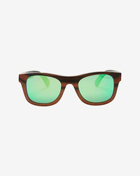Intermix Finlay Co Ledbury Wooden Frame Wayfarer Sunglasses