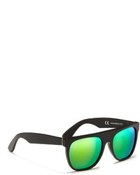 Super Flat Top Cove Black Mirror Sunglasses