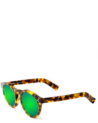 Illesteva Leonard Ii Mirror Sunglasses Tortoisegreen