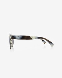 Illesteva Leonard Mirrored Lense Sunglasses Horn