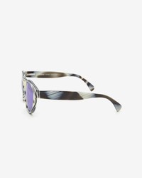 Illesteva Leonard Mirrored Lense Sunglasses Horn