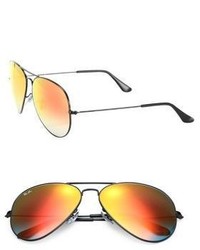 Ray-Ban Metal Mirrored Aviator Sunglasses