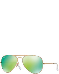 Ray-Ban Mirrored Aviator Sunglasses Goldengreen