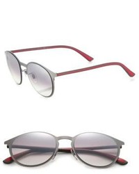 Gucci Mirrored Lens 52mm Round Sunglasses