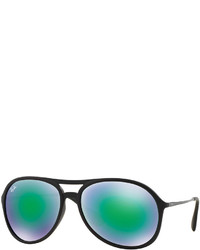 Ray-Ban Plastic Aviator Sunglasses With Mirror Lenses Green
