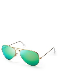 Ray-Ban Polarized Mirrored Aviator Sunglasses 58mm