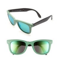 Ray-Ban Folding Wayfarer 50mm Sunglasses Green One Size