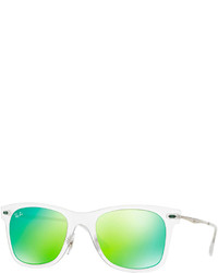 Ray-Ban Wayfarer Mirror Matte Clear Sunglasses Green