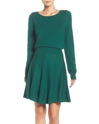 Eliza J Sweater Fit Flare Dress