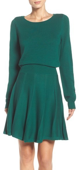 Eliza J Sweater Fit Flare Dress, $98 ...