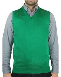 Blue Ocean Solid Color Sweater Vest