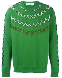 MSGM Embellished Sweatshirt