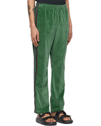 Needles Green Velour Narrow Track Lounge Pants